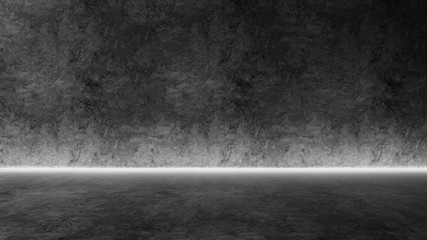 Concrete wall, Grunge cement stone solid building background 3D Rendering.