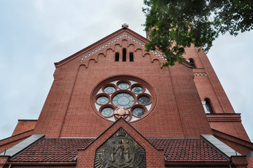 Catholic church of St. Simeon and St. Helena, also called the Red Church - the most famous Catholic church in Minsk.