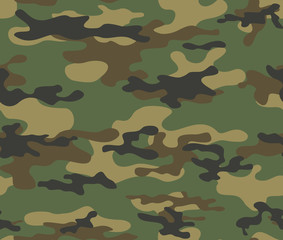 Fototapeta premium Camouflage seamless pattern vector background forest design for textiles.