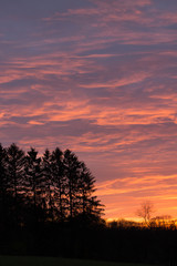 Couché de soleil couvert