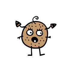 Cute cartoon monster. Vector funny monster character illustration design