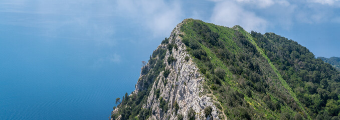 Breathtaking panoramic view across the island at Capri, Italy.