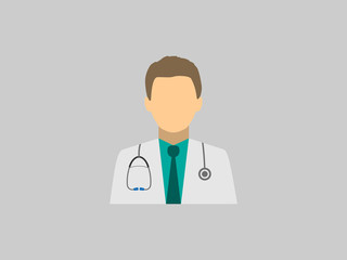 Fototapeta premium Doctor, health, medical icon. Vector illustration, flat design.