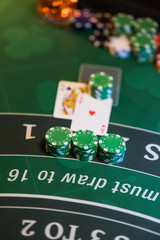 Casino Black Jack table