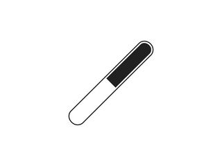Manicure, nail file icon. Vector illustration, flat design.
