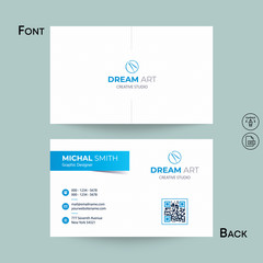 Fototapeta na wymiar Simple and Clean professional Business Card Template