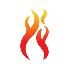 Fire flame icon design isolated on white background
