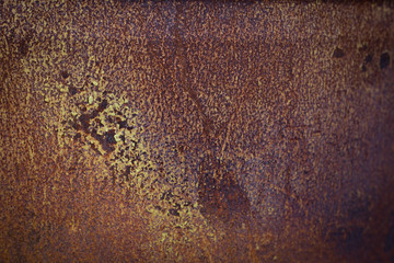 dark metal background with purple and yellow rust and space pattern