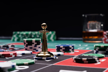 Roulette dolly at the casino