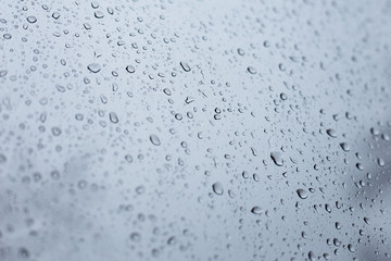 water drops on glass