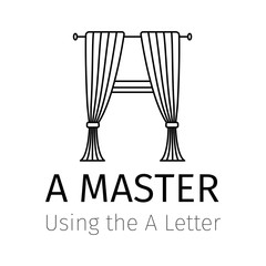 Simple icon for trendy Logo design. An illustration of CURTAIN that simulates the letter A. Can be used to create an identity brand