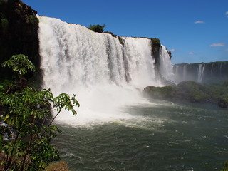 Waterfall in Iguazu National Park, Foz do Iguacu, Brazil