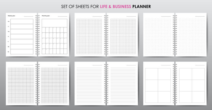 Simple Vector Business Planner With Open Date