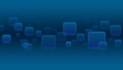 futuristic background design illustration. Glowing rounded blue square 
