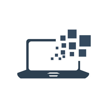 illustration of leptop, vector design technology icon