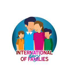 International Day Of Families Design Vector Illustration. Happy Family Day