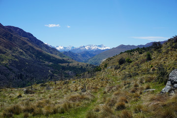 Fototapeta na wymiar Panoramic view of a mountain landscape
