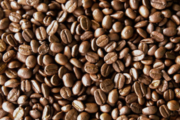 organic coffee bean backgound texture