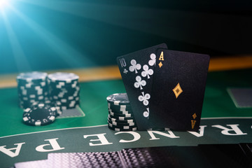 Casino Black Jack table