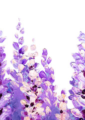 Obraz na płótnie Canvas Oil painting. Bright wisteria flowers