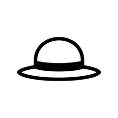Hat icon. farmer straw hat. Headpiece for sun protection. Vector illustration