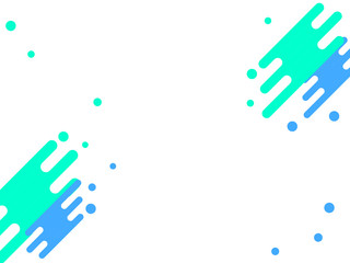 Abstract vector illustration of a colorful line and dot on white background