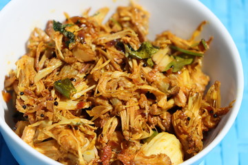 Jackfruit dry curry, Indian traditional food