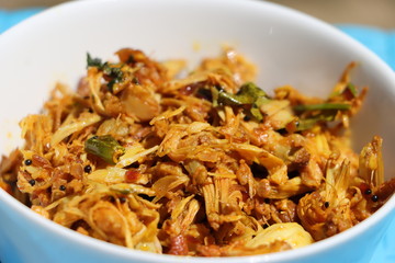 Jackfruit dry curry, Indian traditional food