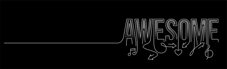 Awesome Calligraphic line art Text shopping poster vector illustration Design.