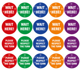 walkable stickers for social distancing 