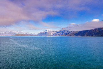 Fototapeta na wymiar Alaska landscape. The beautiful nature of Alaska. Banner panorama.
