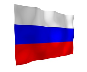 Obraz premium Waving flag of the Russian Federation. The National. State symbol of the Russia. 3D illustration