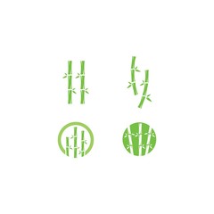 Bamboo logo vector icon illustration
