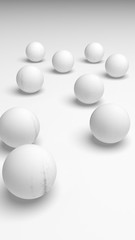 White abstract background. Lowpoly backdrop. Crumpled paper. 3D illustration