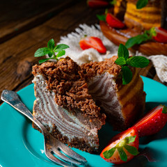 Delicious and creamy zebra cheesecake