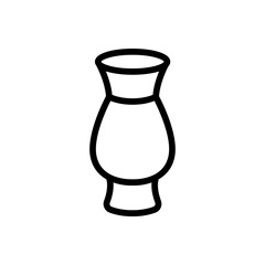 ceramic vase icon vector. ceramic vase sign. isolated contour symbol illustration
