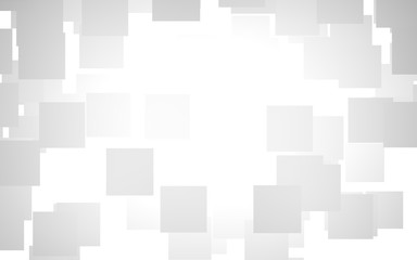 Obraz premium White abstract background. Misty backdrop with grey squares. 3D illustration