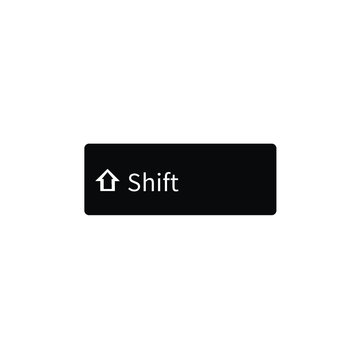 keyboard shortcut icon - Shift Key flat style