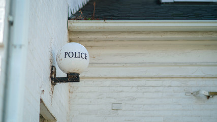 Police Station Light Bulb Sign