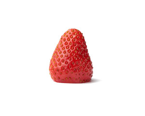red ripe strawberry isolated on a white background