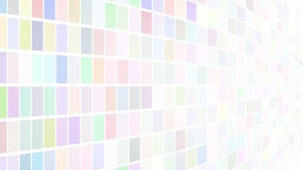 Abstract illustration of small multicolored squares or pixels on white background