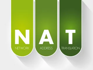 Foto op Aluminium NAT - Network Address Translation acronym, technology concept background © dizain