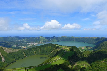 Lake view on the azores