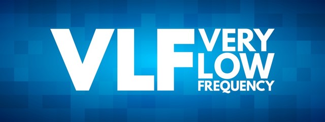 VLF - Very Low Frequency acronym, technology concept background