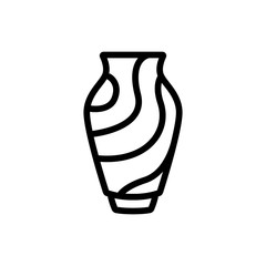 spiral flower vase icon vector. spiral flower vase sign. isolated contour symbol illustration