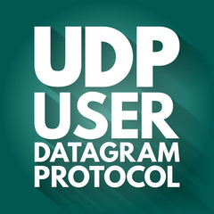 UDP - User Datagram Protocol acronym, technology concept background