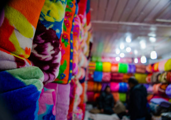 handmade colorful soft blankets made from bird bulbul fur, Patnitop Jammu
