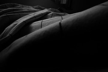 Black and white bed sheets