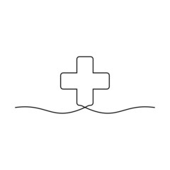 first aid continuous line