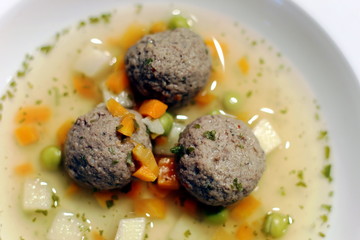 soup with beef and vegetables